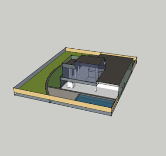 简欧别墅草图SU模型下载_sketchup草图大师SKP模型