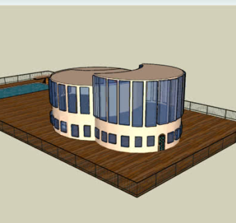 现代创意别墅SU模型下载_sketchup草图大师SKP模型