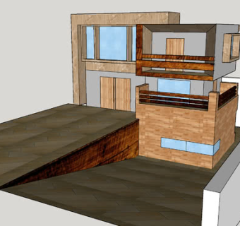小型简欧风格别墅SU模型下载_sketchup草图大师SKP模型