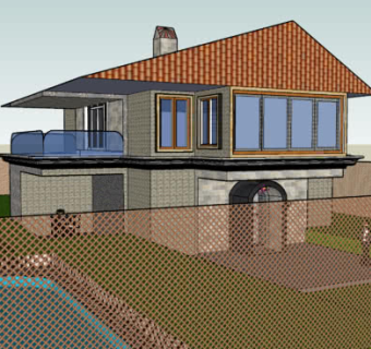 法式采光泳池别墅SU模型下载_sketchup草图大师SKP模型