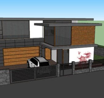 北欧别墅风格建筑SU模型下载_sketchup草图大师SKP模型