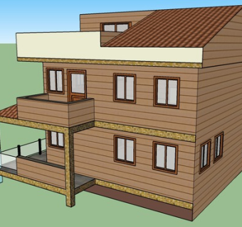 日式独栋别墅SU模型下载_sketchup草图大师SKP模型