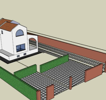 新中式别墅庭院设计SU模型下载_sketchup草图大师SKP模型