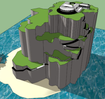 地中海风格别墅SU模型下载_sketchup草图大师SKP模型