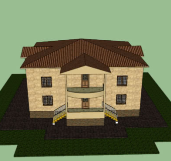 中部瑟瓦斯省别墅SU模型下载_sketchup草图大师SKP模型