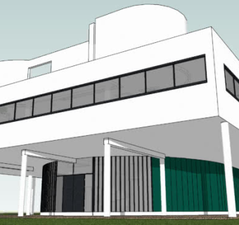 法国萨伏伊别墅SU模型下载_sketchup草图大师SKP模型