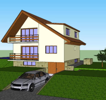 郊区别墅泳池观景SU模型下载_sketchup草图大师SKP模型