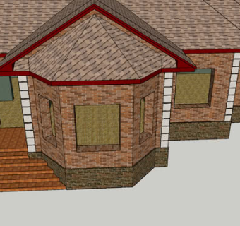 俄式建筑风格小屋SU模型下载_sketchup草图大师SKP模型