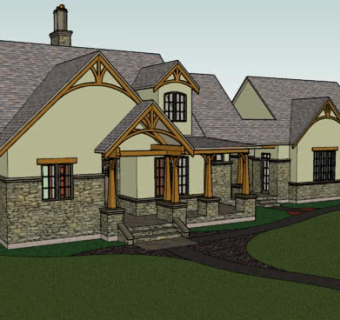 欧式复古花园别墅SU模型下载_sketchup草图大师SKP模型