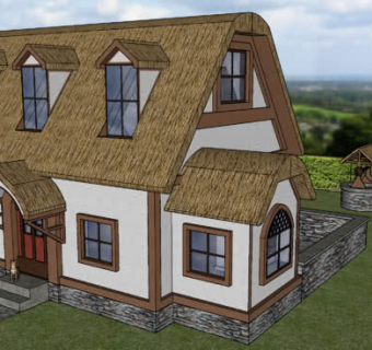 老式乡村棚屋房屋SU模型下载_sketchup草图大师SKP模型