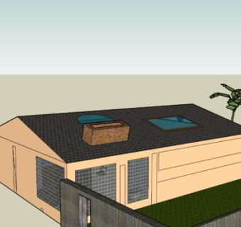 棚屋小屋庭院花圃SU模型下载_sketchup草图大师SKP模型