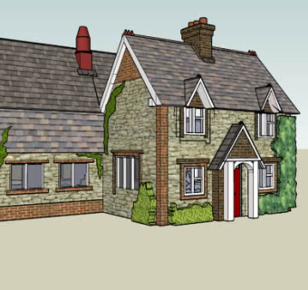 欧式老式别墅SU模型下载_sketchup草图大师SKP模型