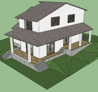 巴西利亚别墅SU模型下载_sketchup草图大师SKP模型