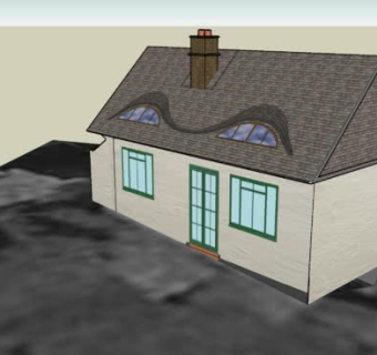 现代雪松小屋平房SU模型下载_sketchup草图大师SKP模型