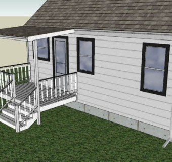 小型平房房屋SU模型下载_sketchup草图大师SKP模型
