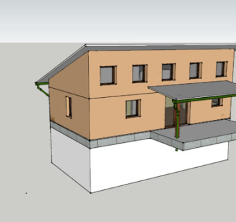 现代乡村小平房和地基SU模型下载_sketchup草图大师SKP模型