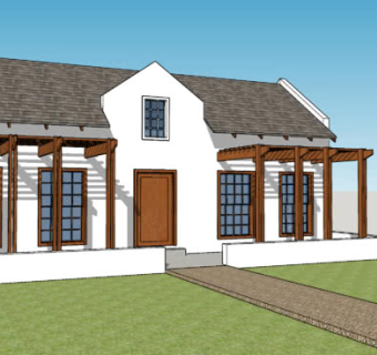 荷兰风格现代平房SU模型下载_sketchup草图大师SKP模型