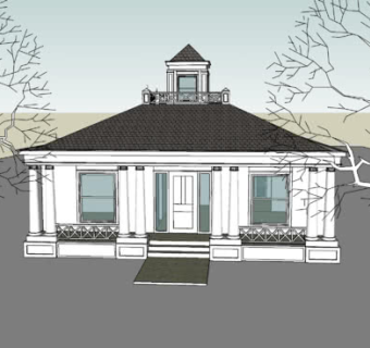 克利夫顿温泉别墅SU模型下载_sketchup草图大师SKP模型