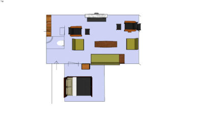 室内家具位置摆设设计SU模型下载_sketchup草图大师SKP模型