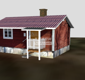 小型烟囱房屋SU模型下载_sketchup草图大师SKP模型