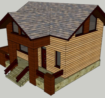 欧式乡村小屋走廊过道SU模型下载_sketchup草图大师SKP模型