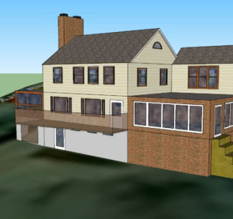 奥夸加湖上的莱克伍德小屋SU模型下载_sketchup草图大师SKP模型