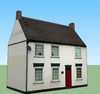 欧式平房双层小屋SU模型下载_sketchup草图大师SKP模型