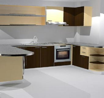 现在橱柜厨房SU模型下载_sketchup草图大师SKP模型