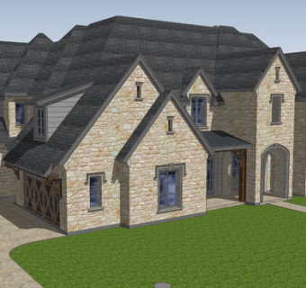 法式大别墅SU模型下载_sketchup草图大师SKP模型