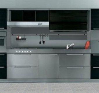 现代简易厨房SU模型下载_sketchup草图大师SKP模型