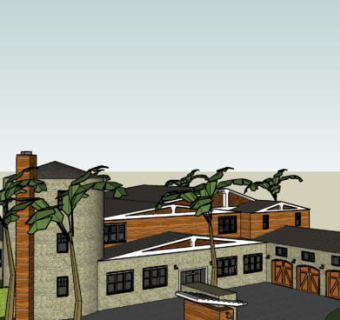 现代乡村别墅独栋SU模型下载_sketchup草图大师SKP模型