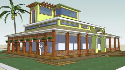 现代住宅走廊过道设计SU模型下载_sketchup草图大师SKP模型