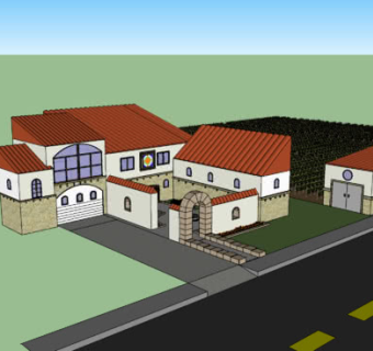 托斯卡纳葡萄园庄园SU模型下载_sketchup草图大师SKP模型