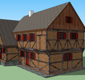 瑞典乡村别墅SU模型下载_sketchup草图大师SKP模型