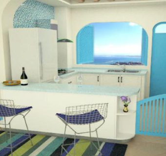 滚柱式厨房橱柜SU模型下载_sketchup草图大师SKP模型