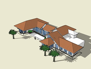 现代瓦屋<em>住宅设计</em>SU模型下载_sketchup草图大师SKP模型