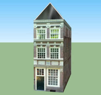 现代欧式独栋平房SU模型下载_sketchup草图大师SKP模型