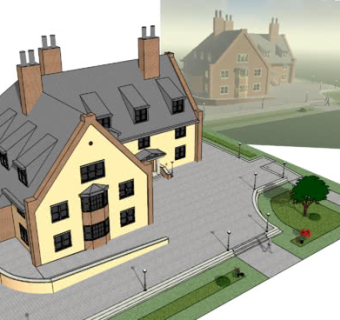 英式住宅庭院走道SU模型下载_sketchup草图大师SKP模型