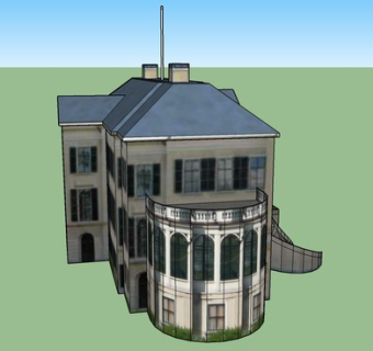 新古典主义住宅SU模型下载_sketchup草图大师SKP模型