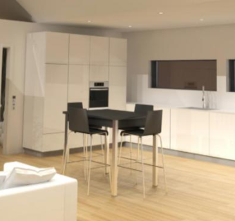 现代橱柜高餐桌SU模型下载_sketchup草图大师SKP模型