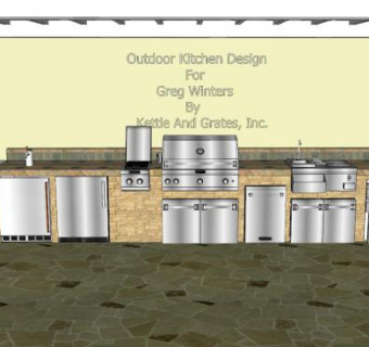 德克萨斯冬季户外厨房SU模型下载_sketchup草图大师SKP模型