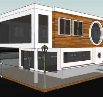 现代风格双层别墅SU模型下载_sketchup草图大师SKP模型
