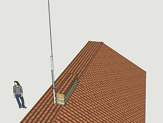 <em>屋顶</em>接收杆设备SU模型下载_sketchup草图大师SKP模型