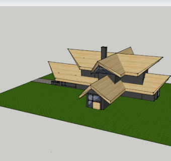 现代日本房屋SU模型下载_sketchup草图大师SKP模型