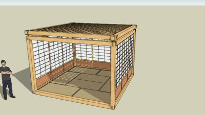 日式茶屋榻榻米风格SU模型下载_sketchup草图大师SKP模型