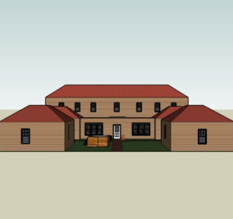 日本风格庭院房屋SU模型下载_sketchup草图大师SKP模型
