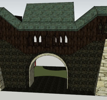 日本城堡门楼SU模型下载_sketchup草图大师SKP模型