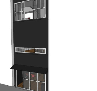 三层日本住宅SU模型下载_sketchup草图大师SKP模型