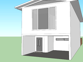 <em>日式现代</em>庭院住宅SU模型下载_sketchup草图大师SKP模型