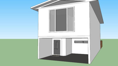 日式现代庭院住宅SU模型下载_sketchup草图大师SKP模型